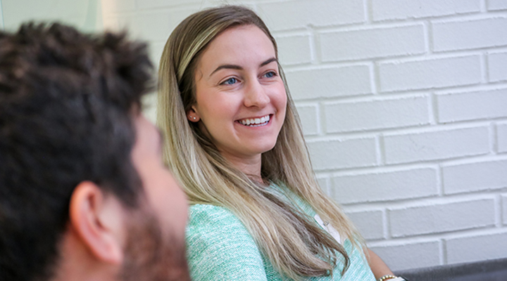 Team members in class