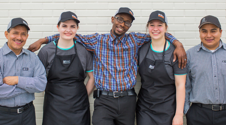 Group photo of Yum! team members